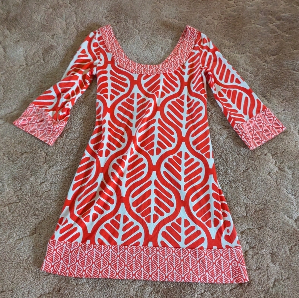 Diane Von Furstenberg Rare Vintage Silk Scoop Mini Neck Dress Size